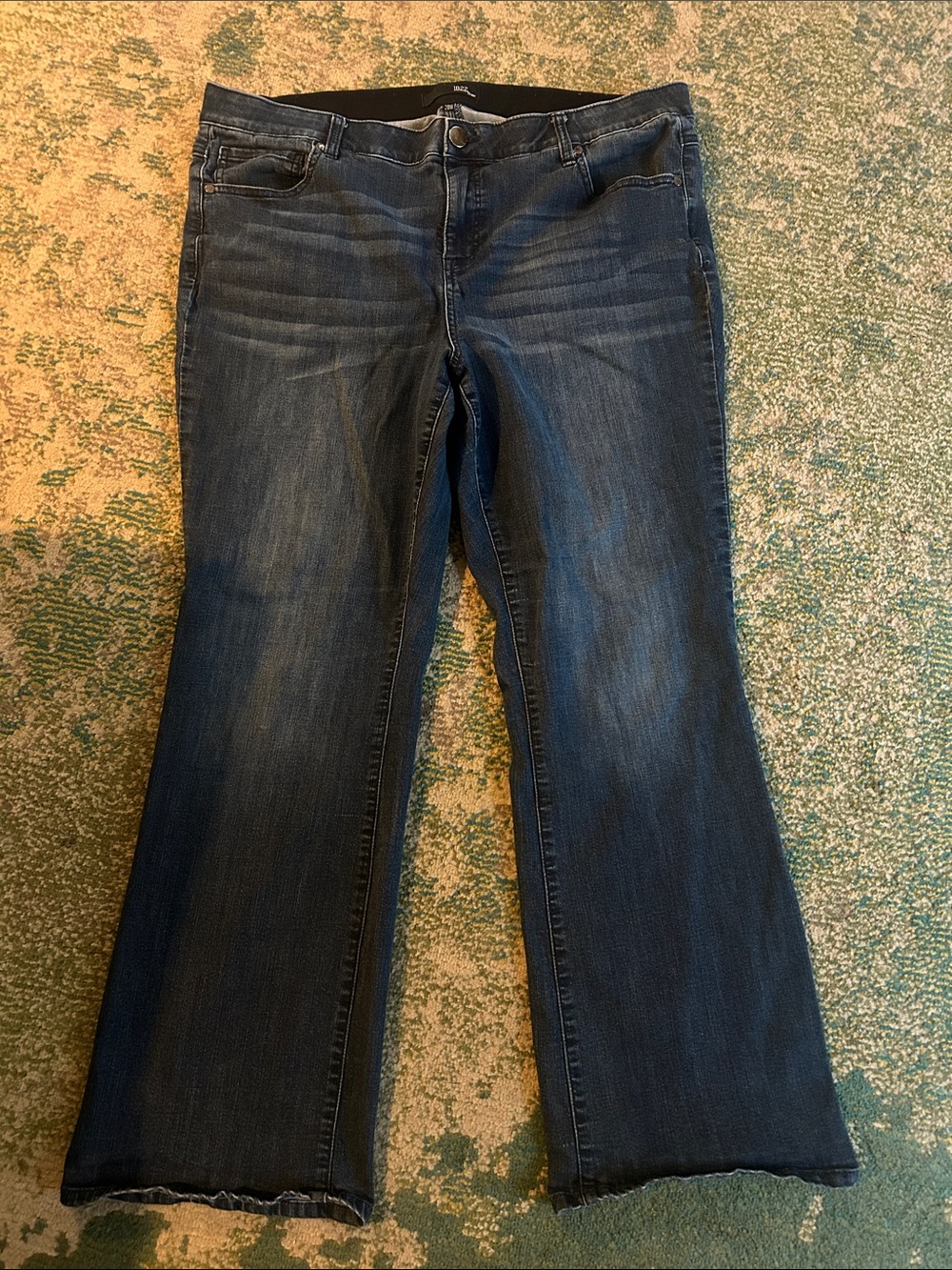 1822 Denim Dark Blue Flare Jeans